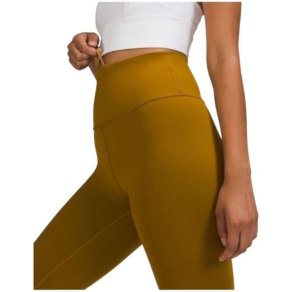 Lululemon Wunder Train Hi Rise Tights Size 0 Gold Spice - Picture 1 of 9